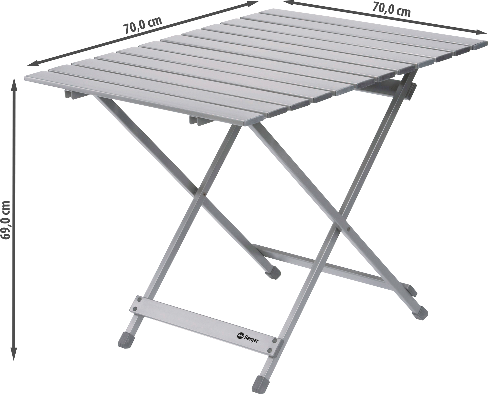 Berger Treviso Alu-Klapptisch Gr. 2 70 x 70 cm - Klapptische