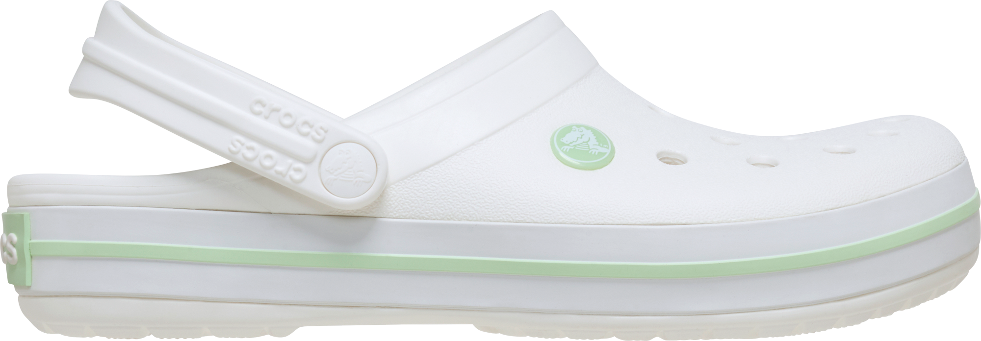 Crocs Sandale Crocband Clog weiss/grün Badeschuh