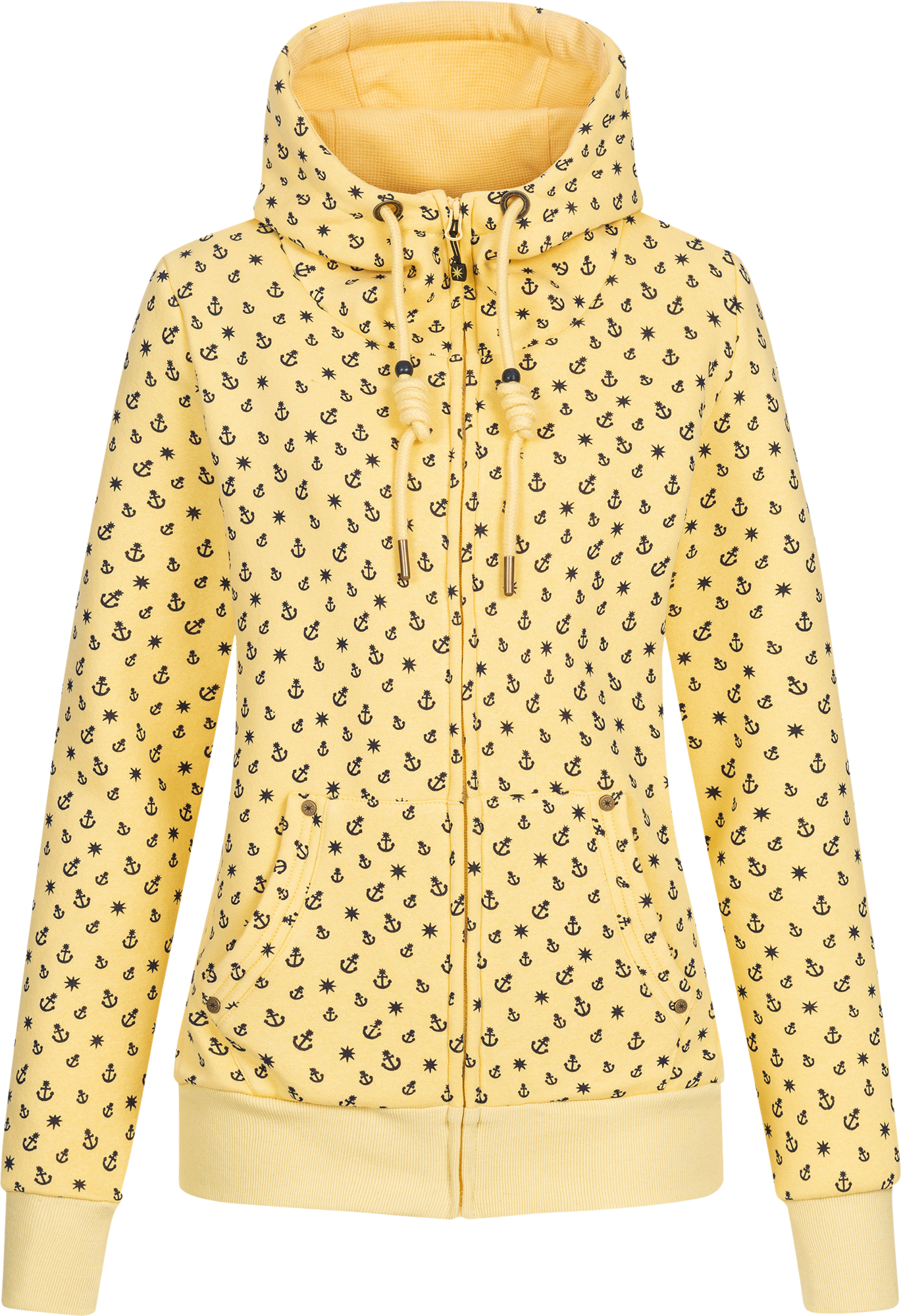 Ankerglut Ankerglutfreundschaft Damen Sweatshirtjacke gelb 52 - Damenjacken