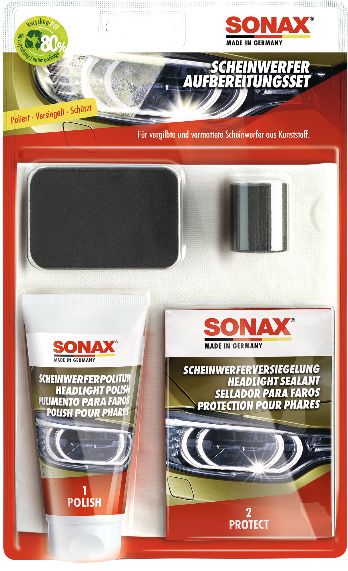 SONAX Scheinwerfer Aufbereitungsset für veraltete