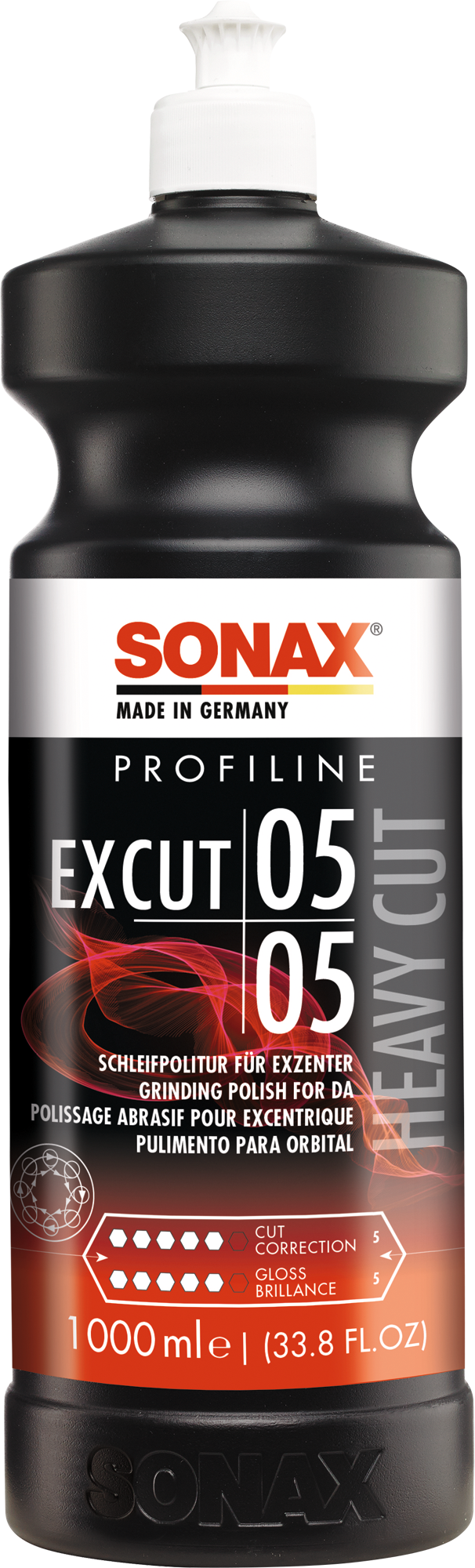 Sonax Profiline ExCut 05-05 Lackpolitur Exzenter Starkschleifpaste 1000 ml - Außenbereich & Lack
