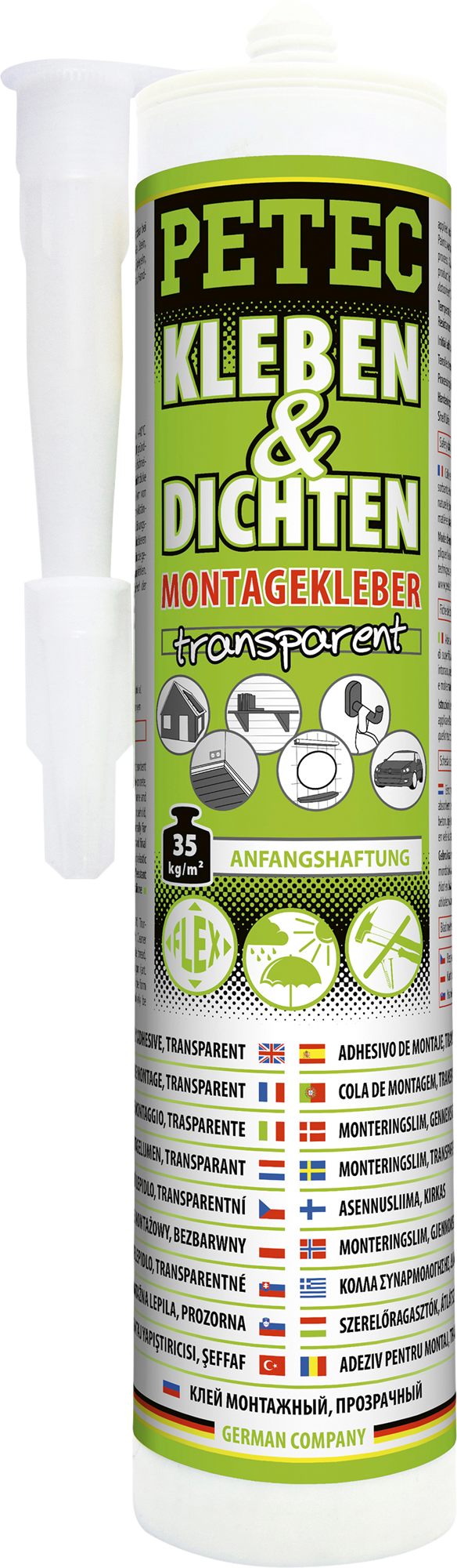 Petec Kleben und Dichten Montagekleber transparent 290 ml - Klebstoffe & Dichtmittel
