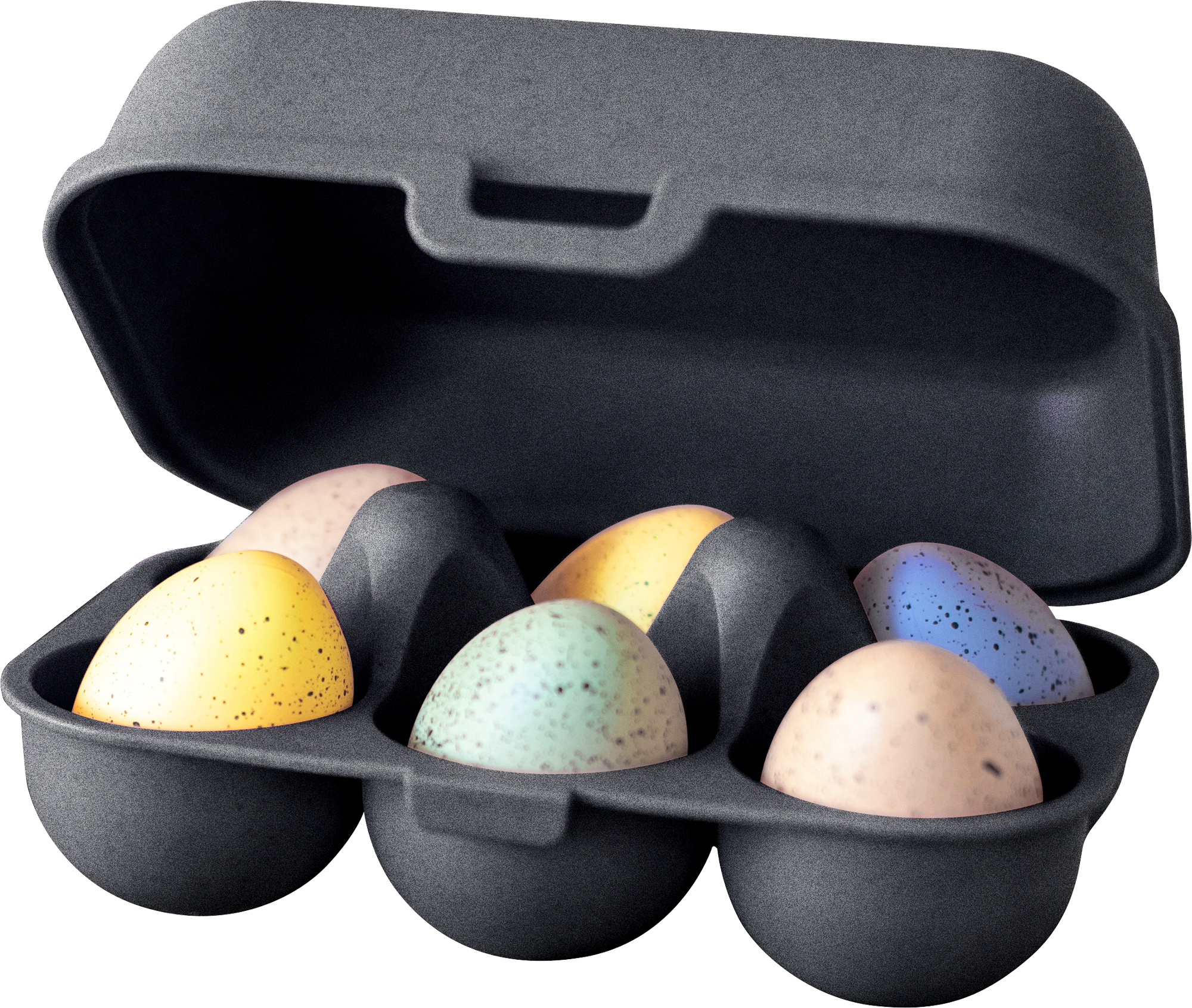 Koziol Eierbox Eggs to go mini 6Stk. ash grey