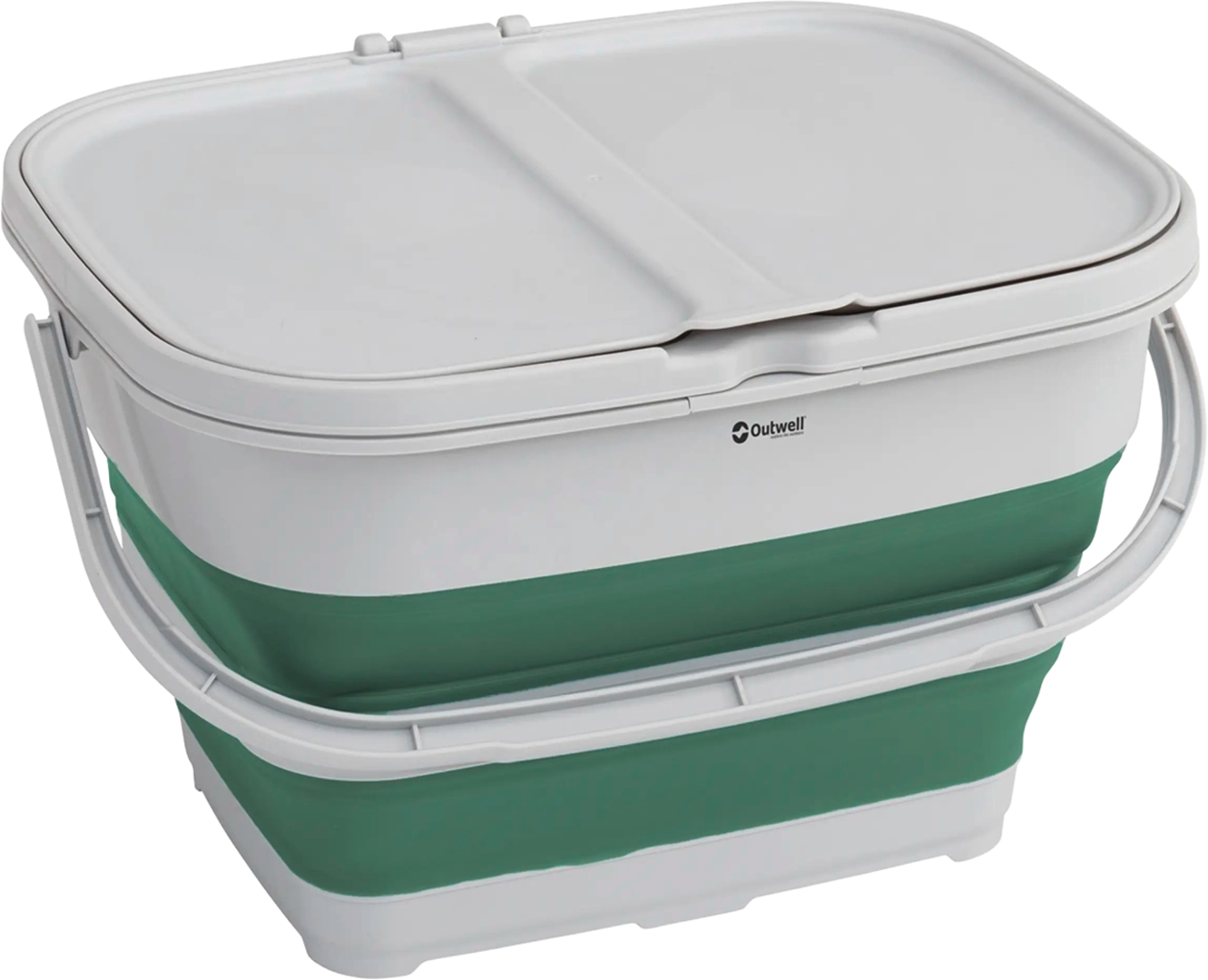 Outwell Recycleit Eimer mit 2 Fächern 45,5 x 34 x 28 cm shadow green 