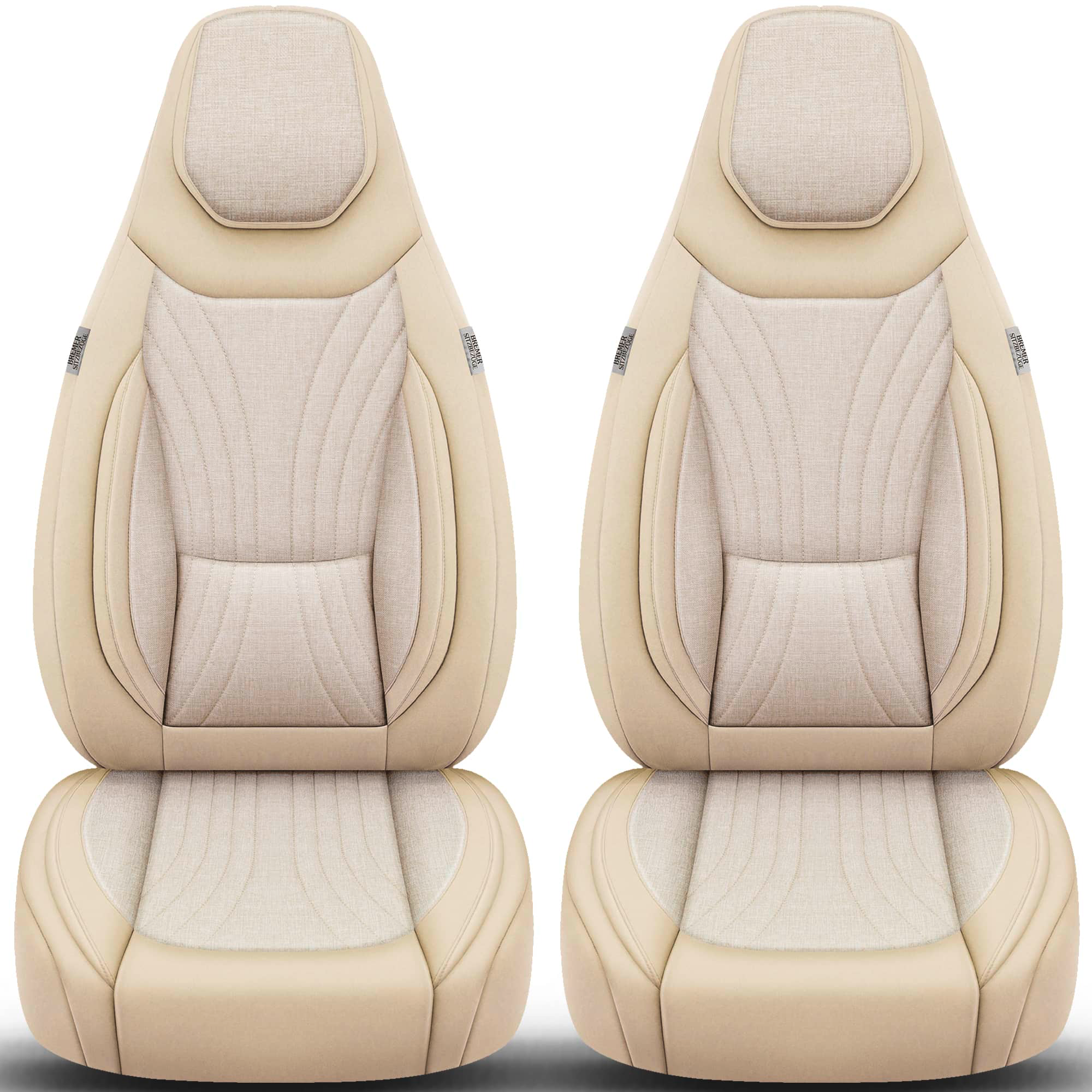 Bremer Sitzbezüge Wohnmobil Schonbezüge C-Serie 2 Stück für Fiat Ducato / Jumper / Boxer beige - Sitzbezüge von Bremer-Sitzbezüge