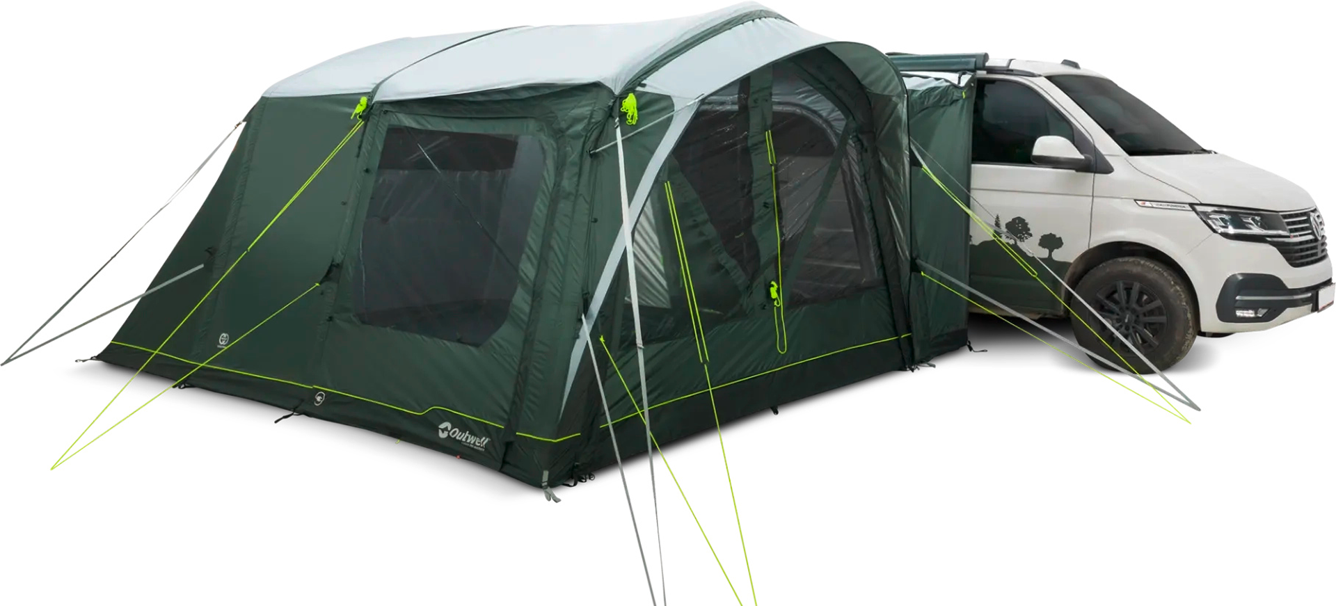 Outwell Jones PowerAir aufblasbares freistehendes Busvorzelt für Vans 175–200 cm mit Lichtsystem - Reisemobil- & Busvorzelte