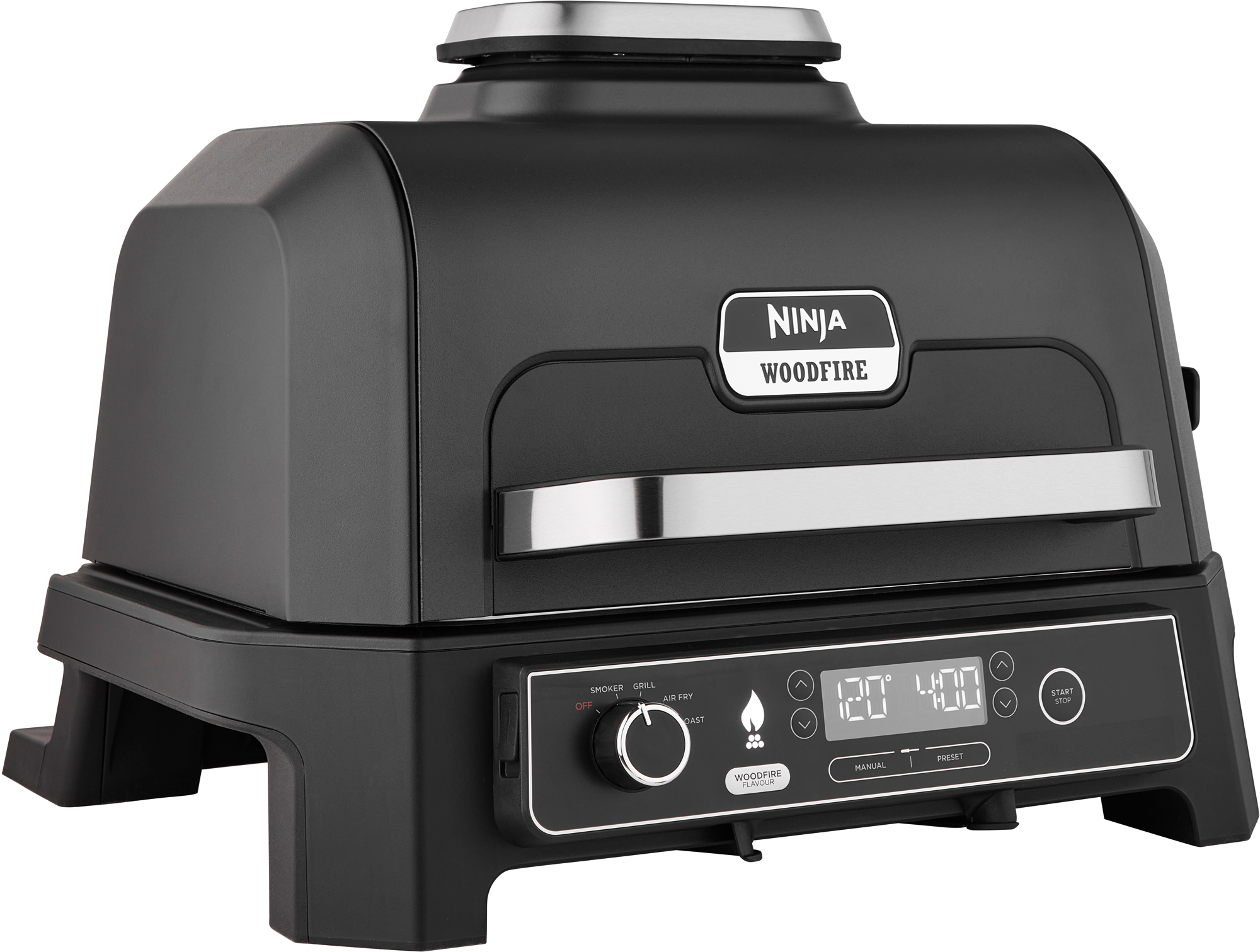 Ninja Woodfire Pro XL 4 in 1 elektrischer Outdoor Grill & Smoker mit Smart Cook System 1700