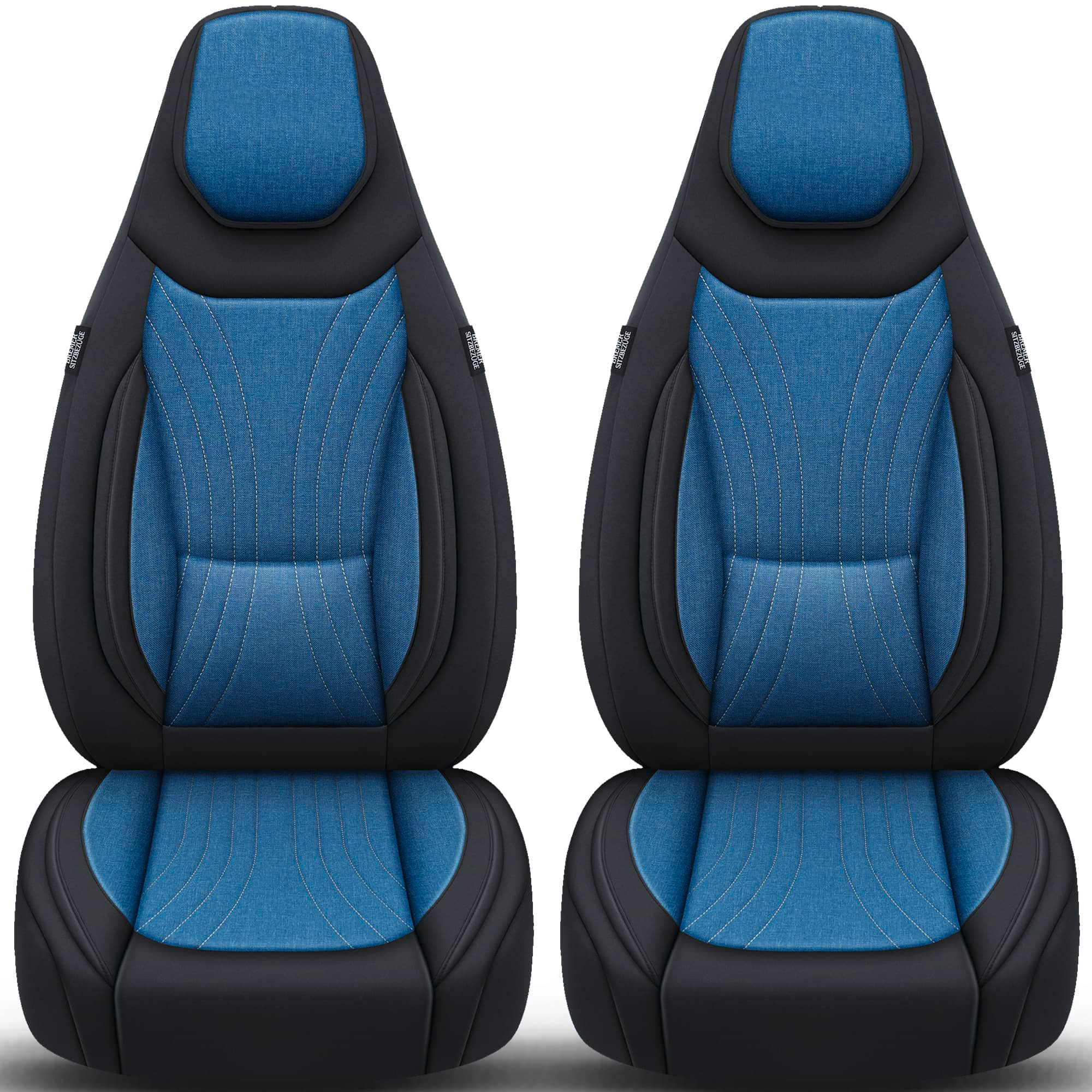 Bremer Sitzbezüge Wohnmobil Schonbezüge C-Serie 2 Stück für Fiat Ducato / Jumper / Boxer blau/schwarz - Sitzbezüge von Bremer-Sitzbezüge