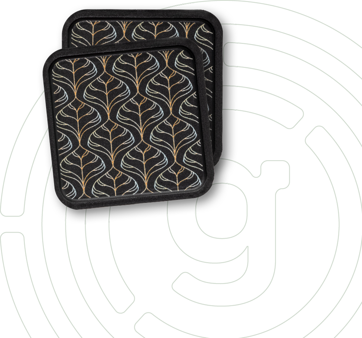 Gelmags Nano-Gel-Untersetzer 2.0 eckig 9 x 9 cm 2-teilig Elegance - Halterungen und Befestigungen