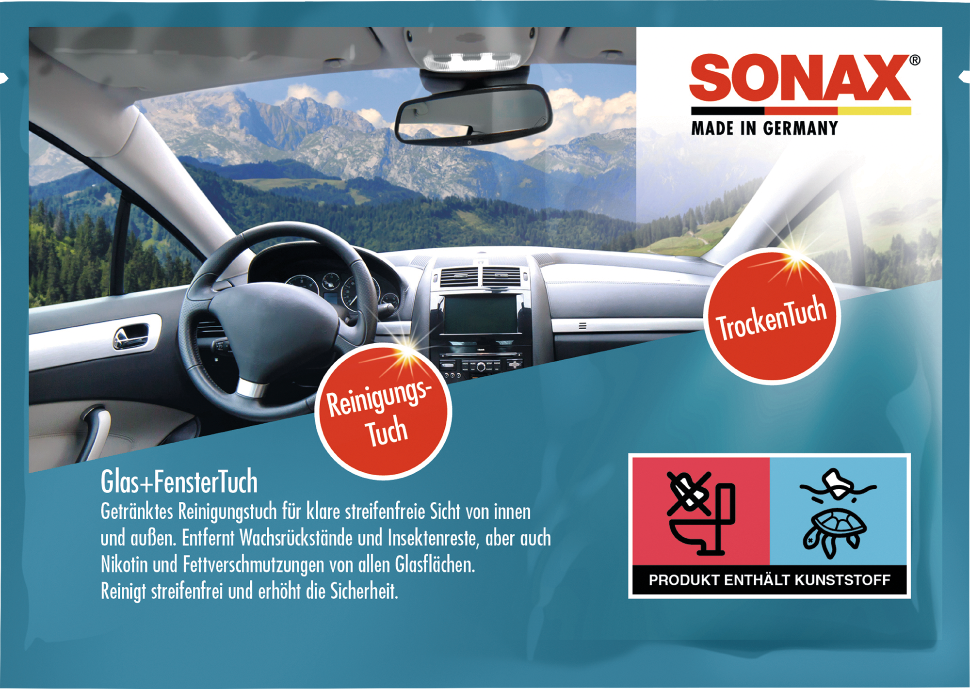 Sonax Glas und Fenster Reinigungstuch 2