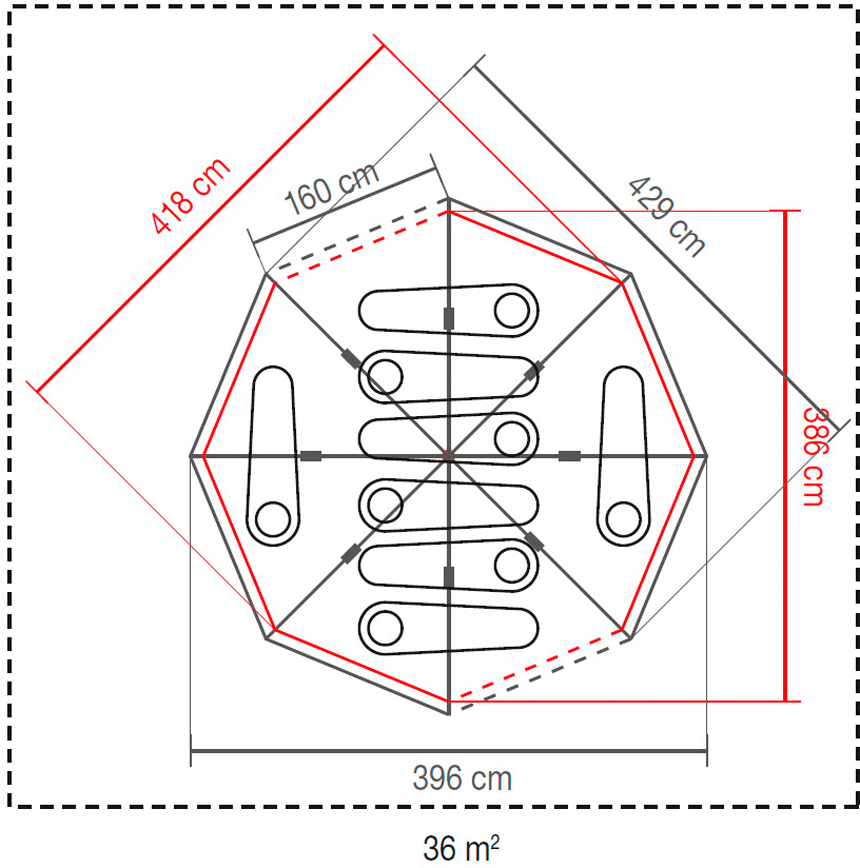 Coleman Octagon BlackOut 8 Personen - Zelt