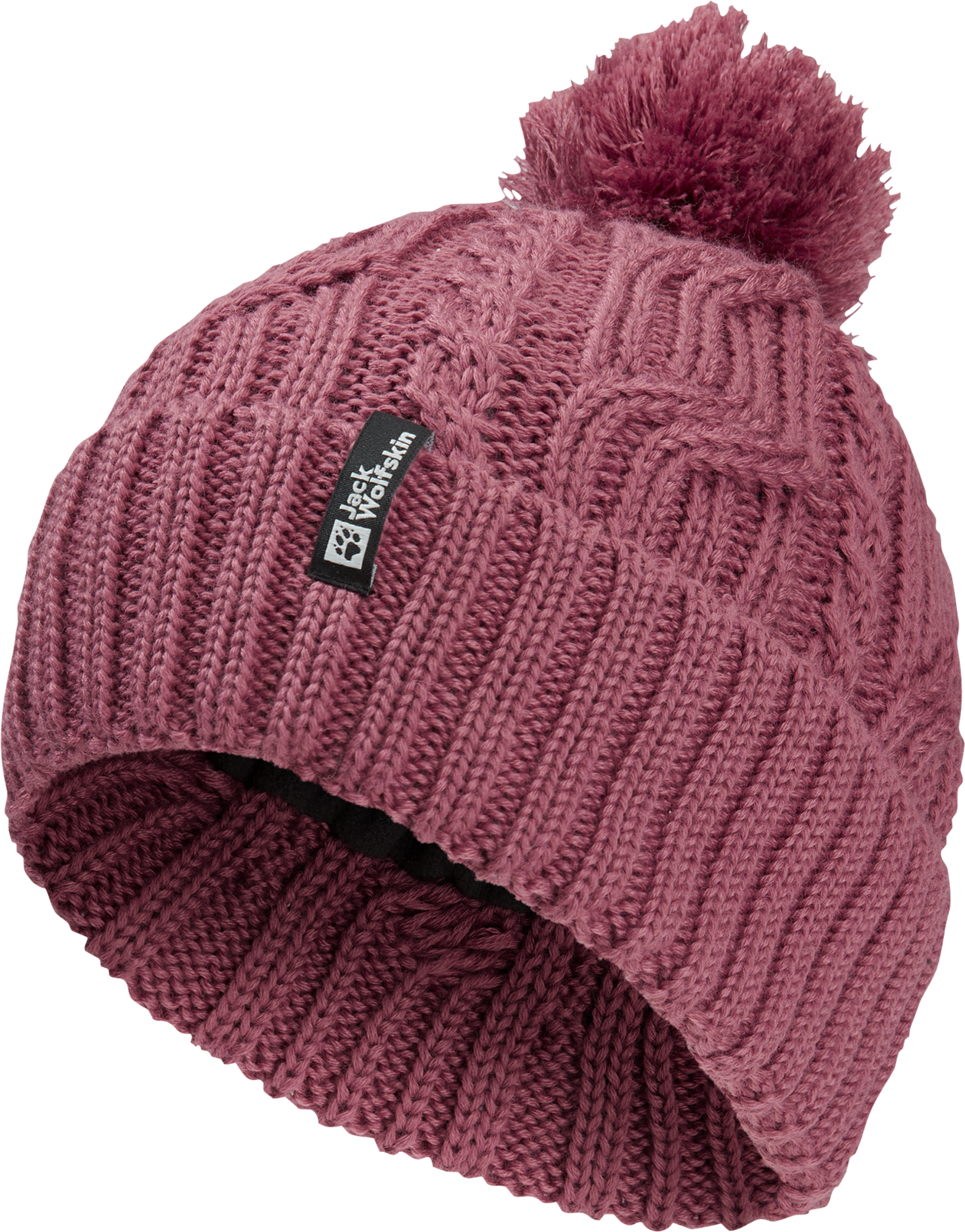 Jack Wolfskin Pompom Beanie Mütze dunkelrot - Hüte & Mützen