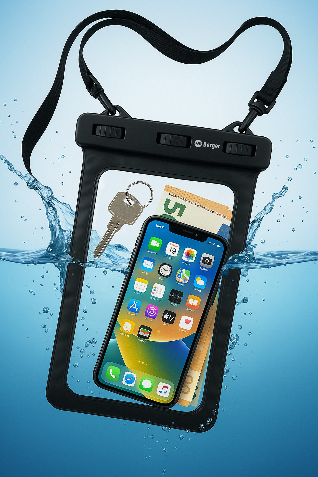 Berger wasserdichte Handyhülle L Tongariro - Wasserdichte Taschen & Beutel