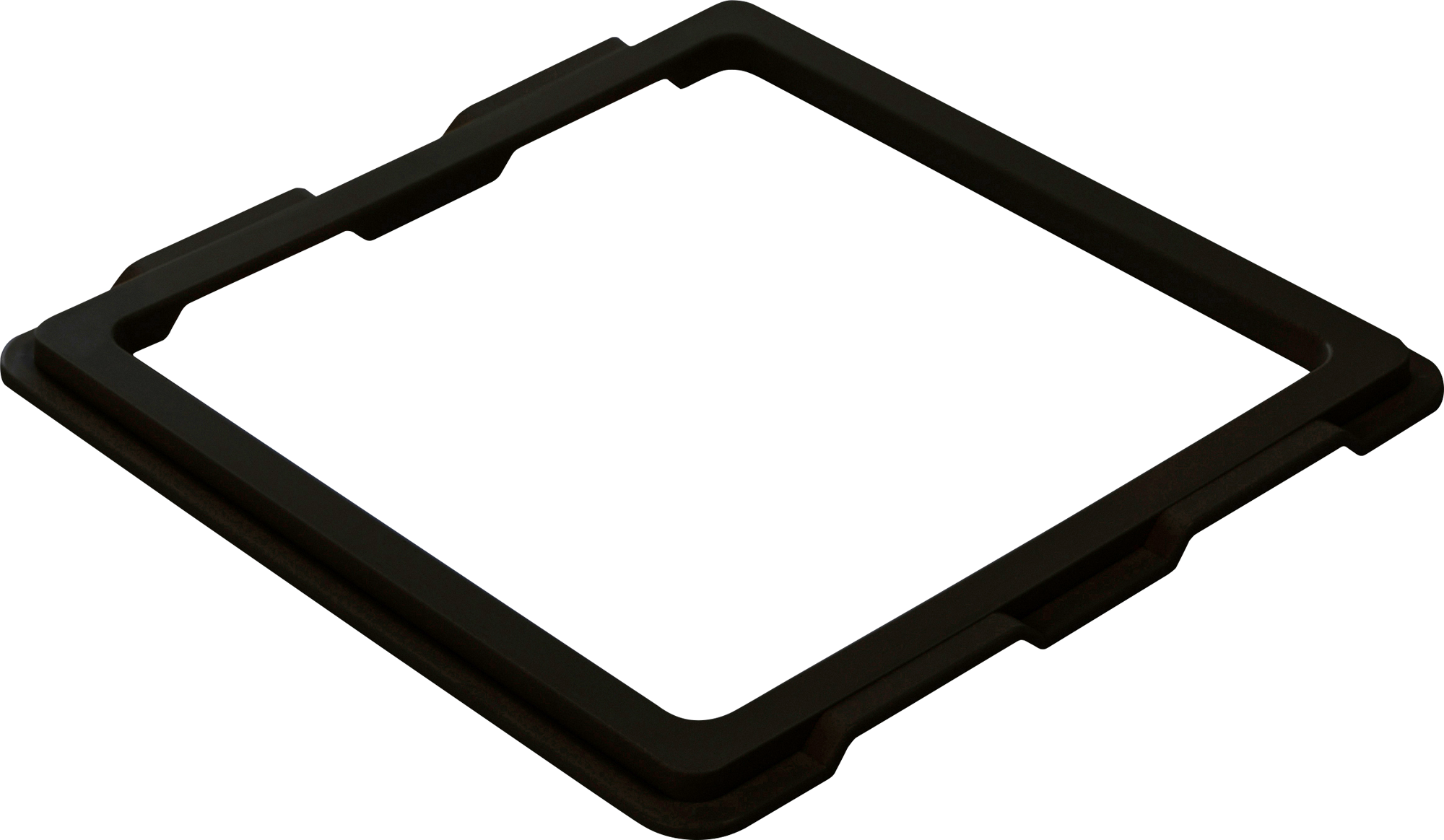 MPK Adapterrahmen für Dachhauben Ducato, Boxer, Jumper schwarz 280 × 280 mm - Dachhauben