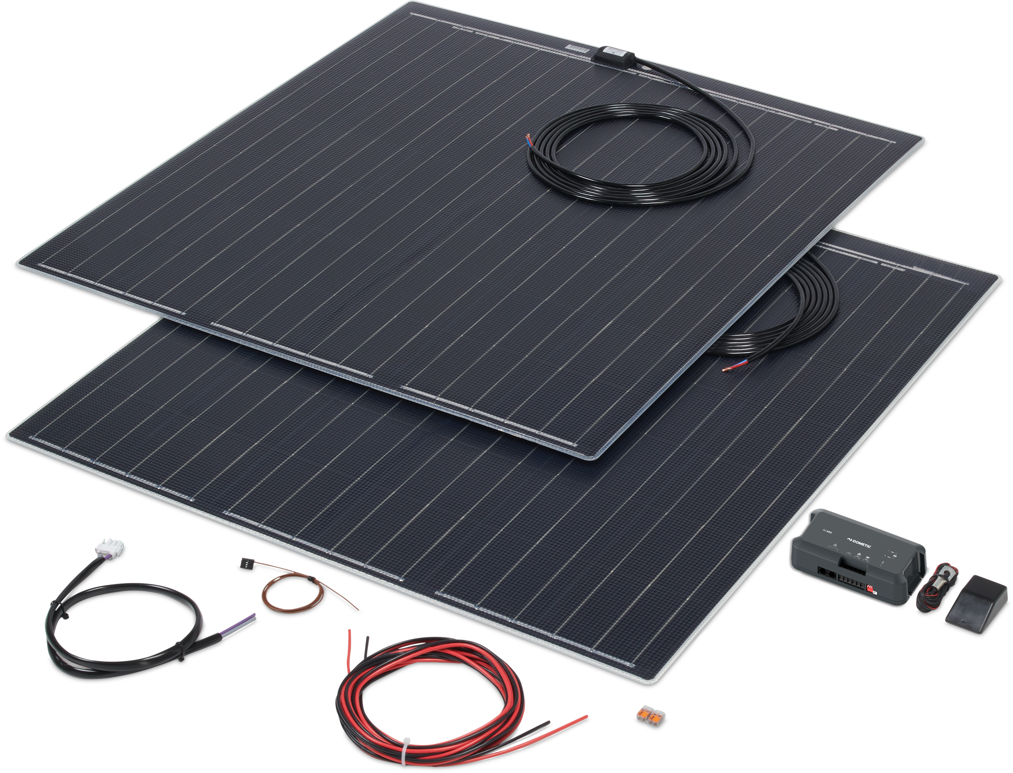 Büttner Elektronik Flat Light Q 340-2 Solaranlagen Komplettset ultraflach quadratisch 2 Module 340 Wp - Solar-Komplettsets von Büttner Dometic