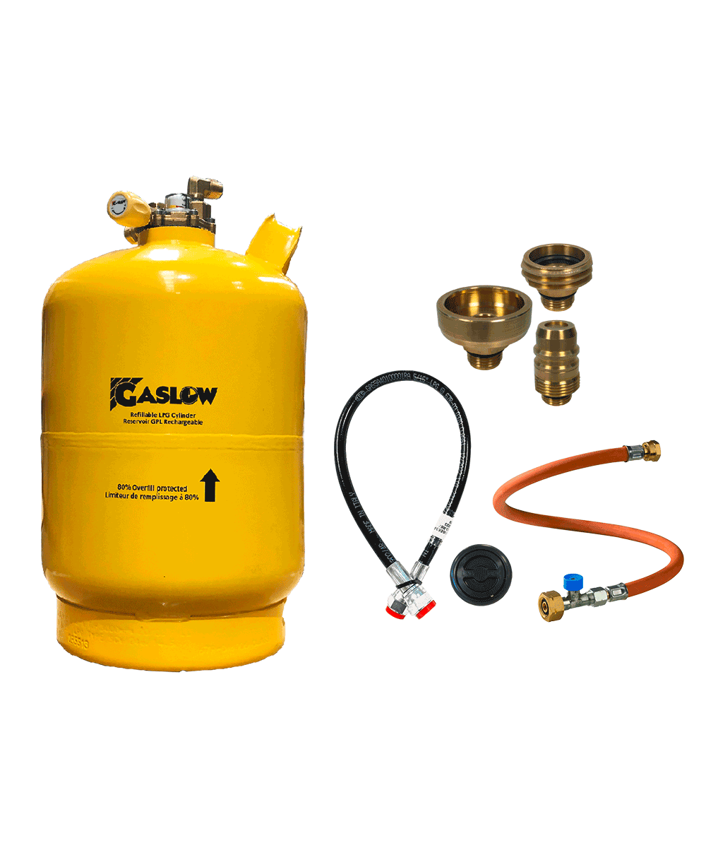 Gaslow Zylinder-Kit mit Einfüllstutzen 6 kg