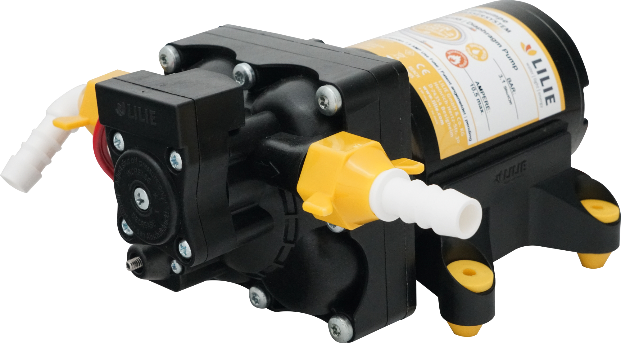 Lilie Softserie Membranpumpe / Frischwasserpumpe 4-Kammer-Technik speziell für Filteranlagen 12V /