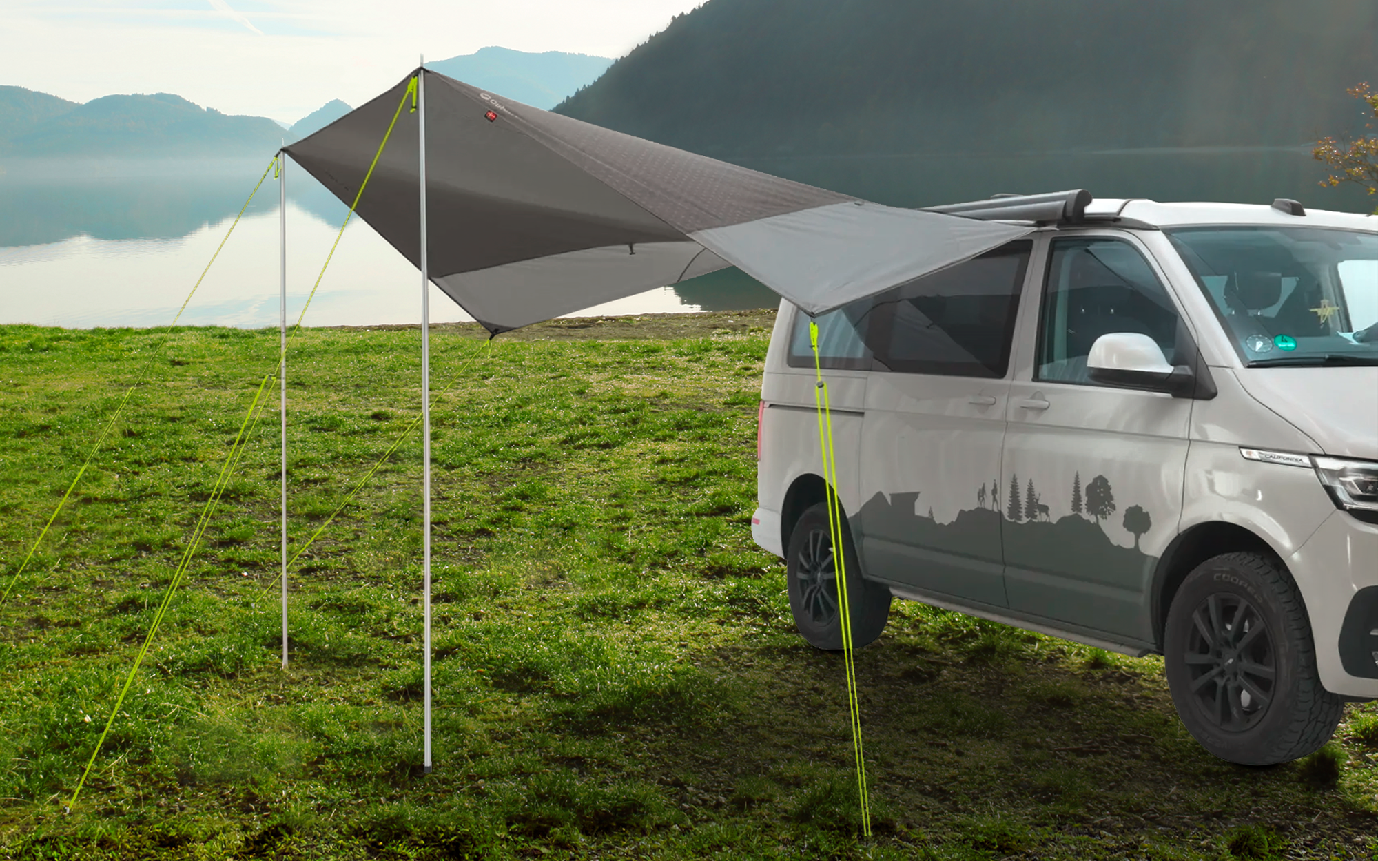 Outwell Fielder Canopy Vordach 400 x 250 cm inklusive Aufstellstangen, Keder und