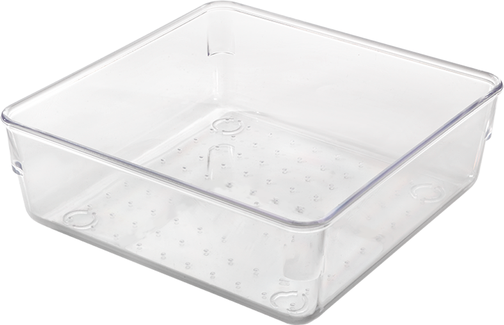Metaltex Schubladen Organizer / Behälter stapelbar transparent small wide - Ordnungssysteme