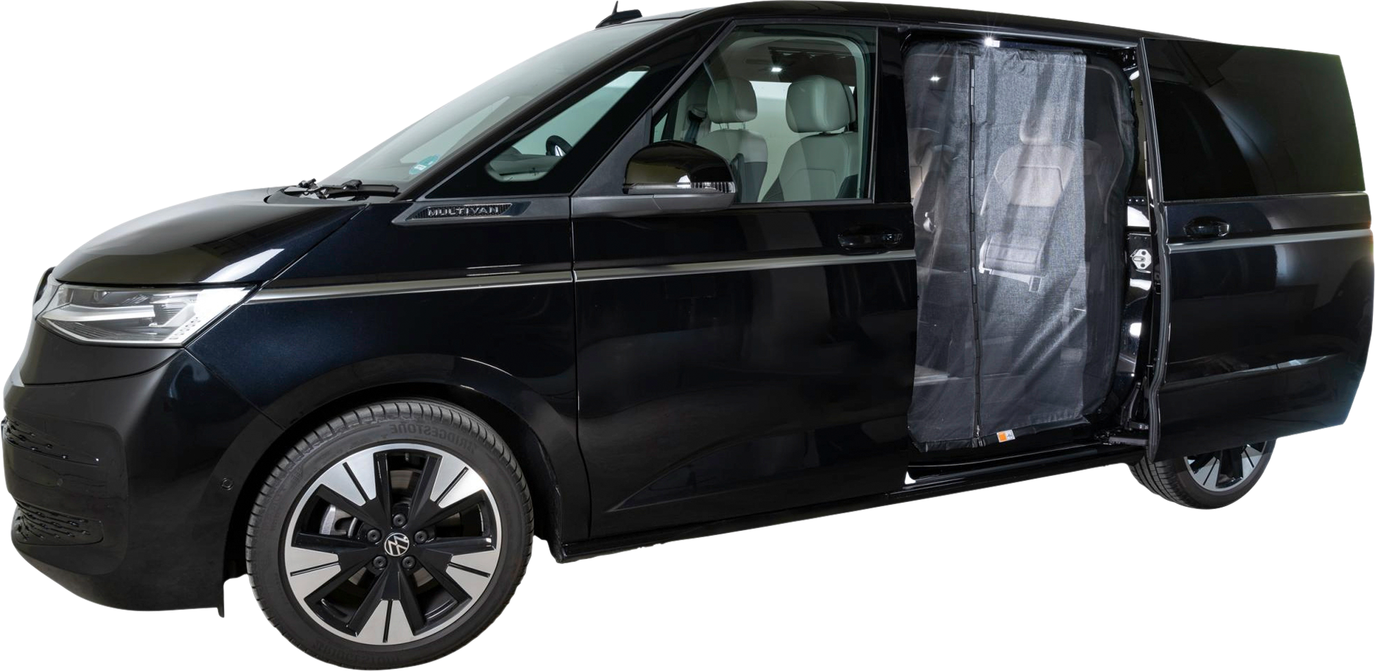 Mayr Van Schiebetürenmoskitonetz mit Reißverschluss geeignet für VW T7 mit Maschenweite Fine-mesh für Fahrerseite links - Insektenabwehr & Mückenschutz