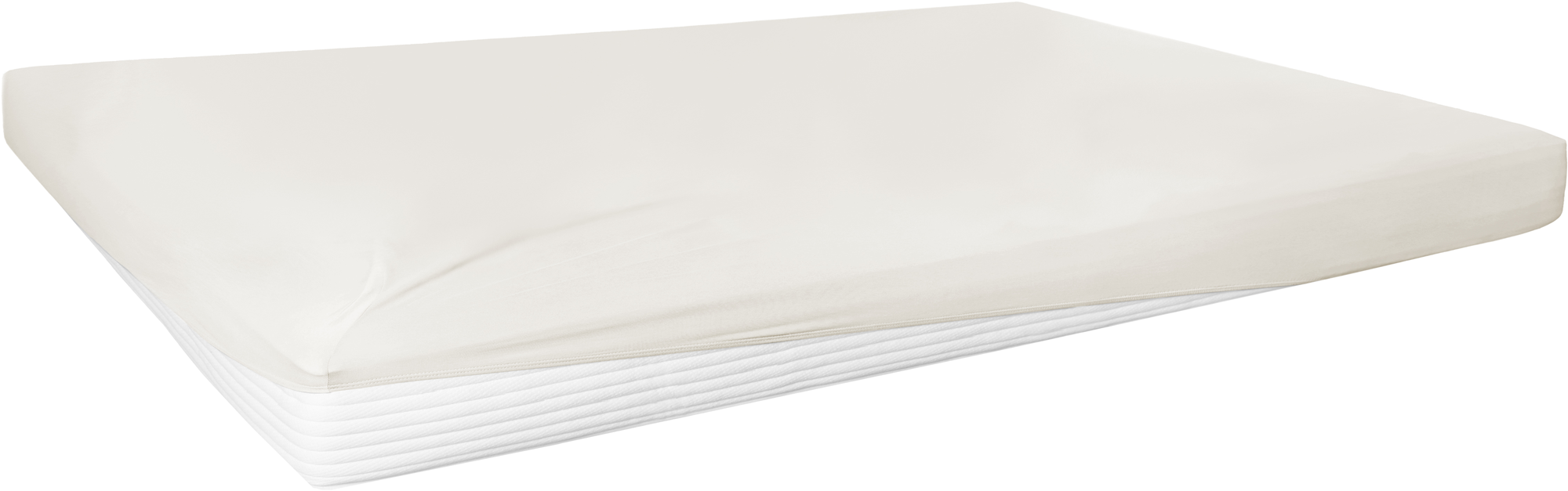 Primera Travel Mako-Feinjersey Spannbetttuch für Campingmatratzen aus Baumwolle Ecru Double Bed - Spannbetttücher & Bettwäsche von Hahn