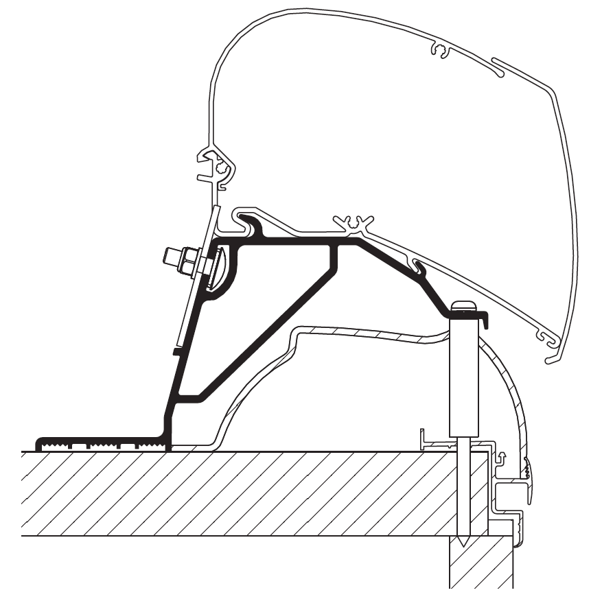 Thule Markisenadapter Dach Hobby Caravan