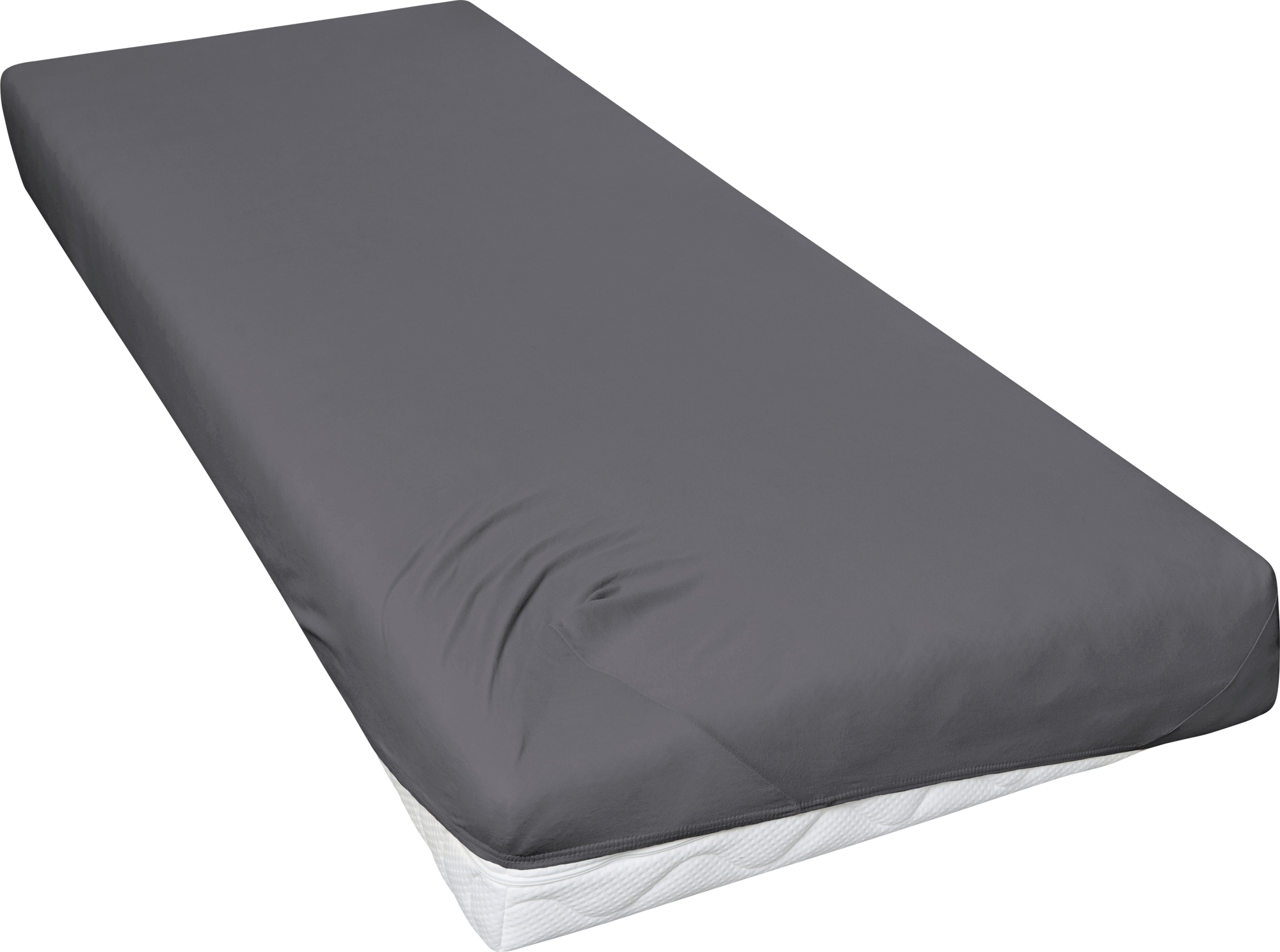Primera Travel Mako-Feinjersey Spannbetttuch für Campingmatratzen aus Baumwolle anthrazit Single Bed - Spannbetttücher & Bettwäsche von Hahn
