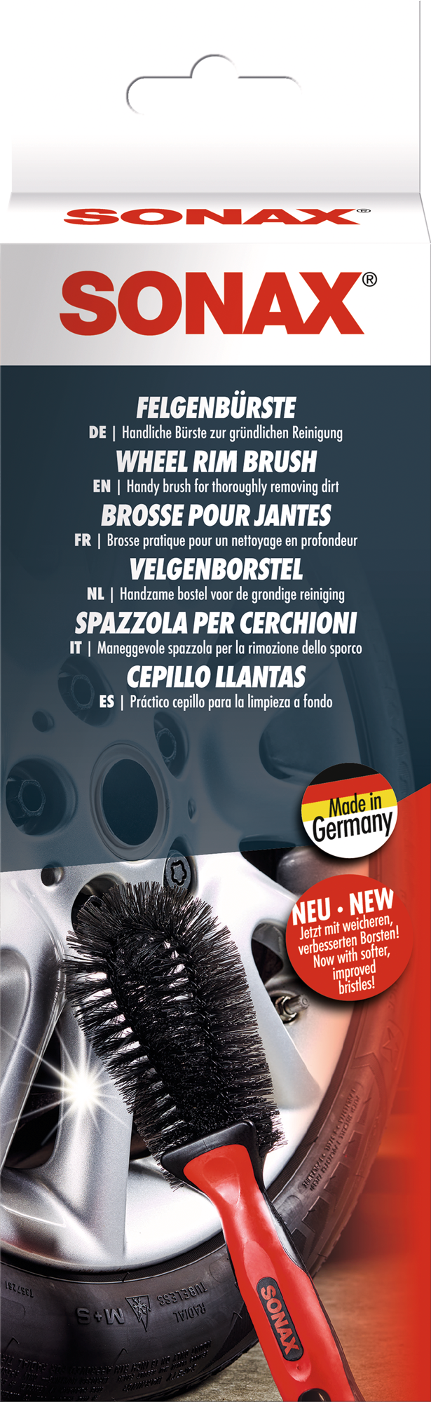 SONAX Felgenbürste für Stahlfelgen und