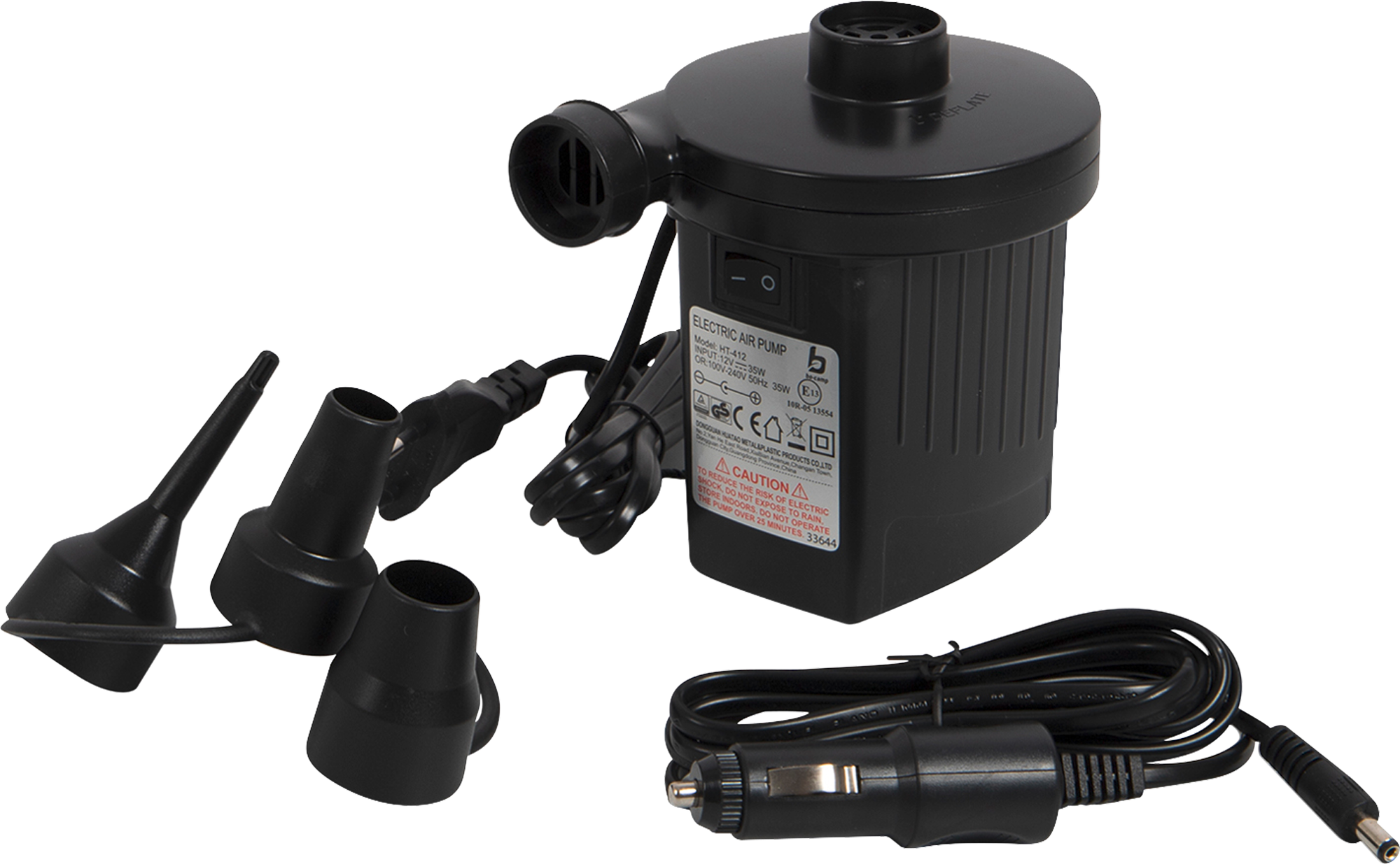 Bo-Camp Elektrische Luftpumpe für 12 und 230 Volt - 230