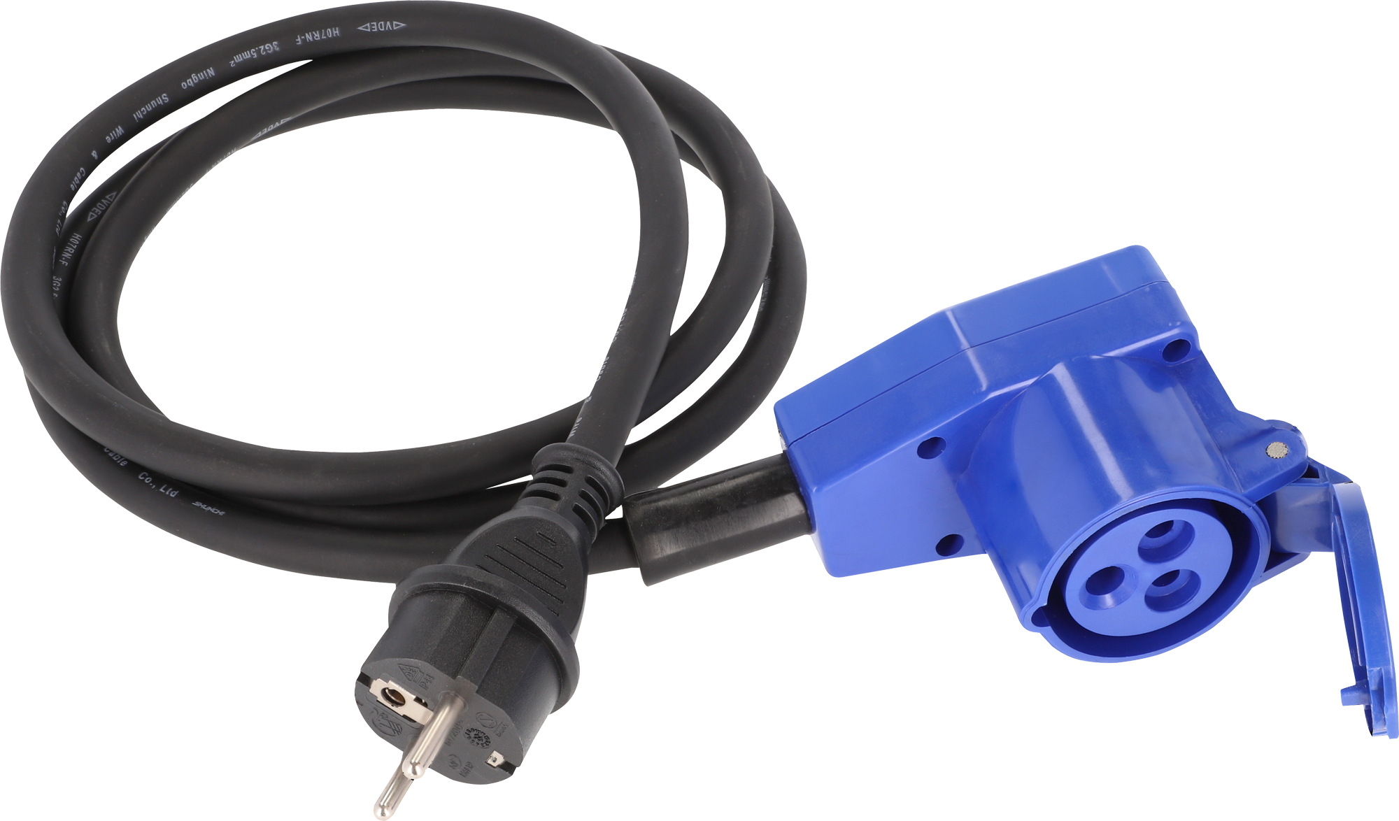 Berger Adapterleitung CEE-Winkelkupplung 3-polig und Schutzkontakt-Stecker 1,5