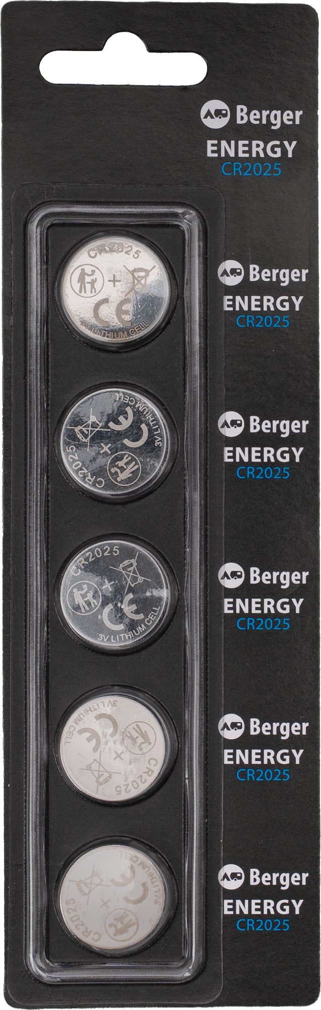 Berger Energy CR2025 Knopfzelle 5er Set - Kleinbatterien