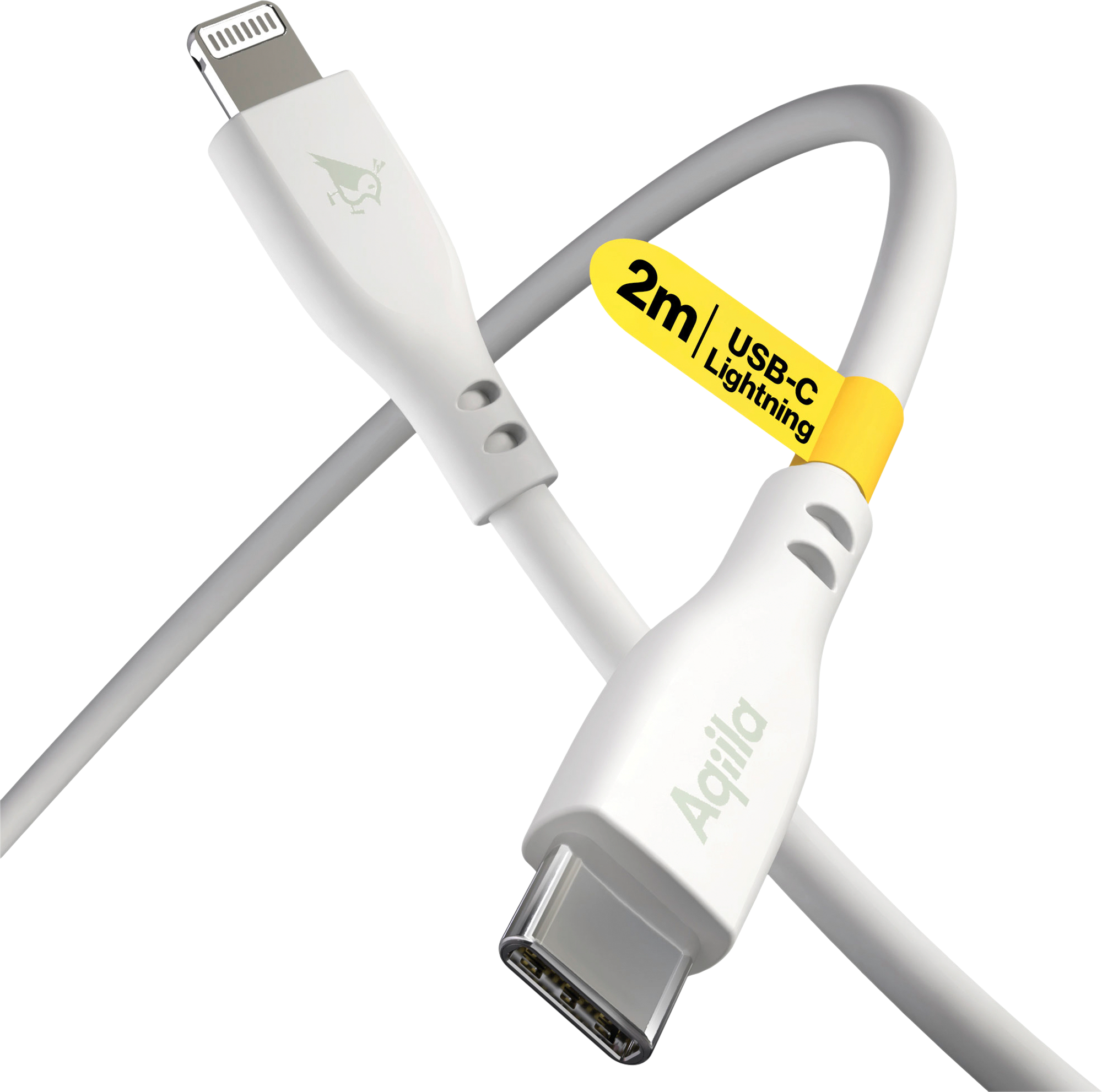 Aqiila Cablebird CS22 Lade/ Sync Kabel USB C zu Lightning 30 W 2 Meter weiß - Sonstiges 12 / 24 V Zubehör