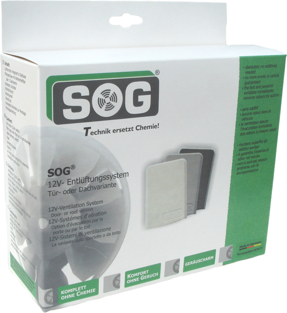 SOG I Typ G (C500) 12V Toilettenentlüftung Türvariante schwarz