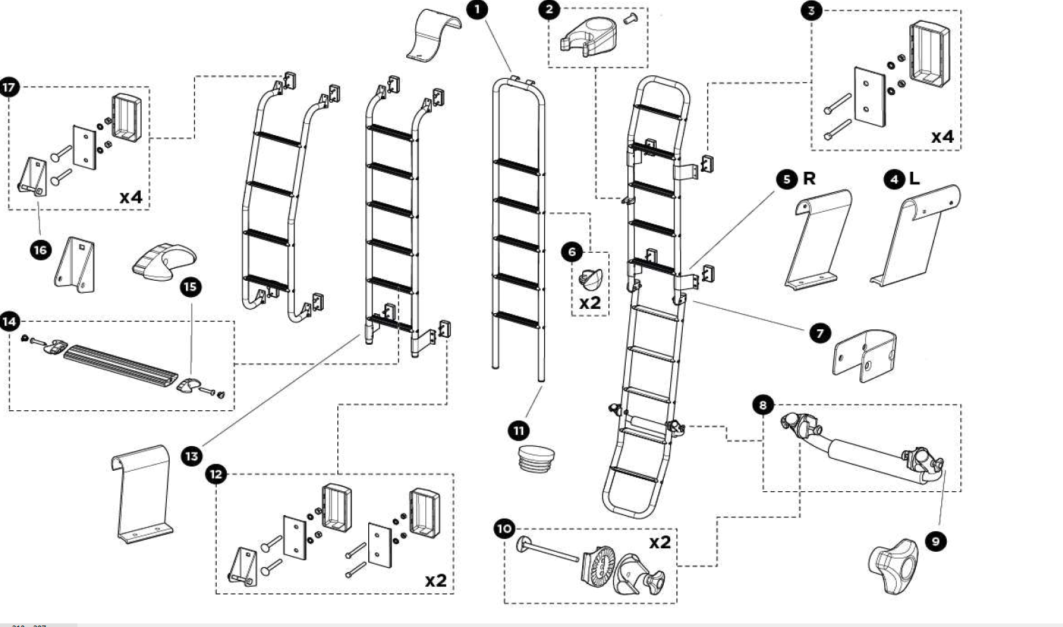 Thule Abdeckkappe für Thule Ladder Leitersysteme