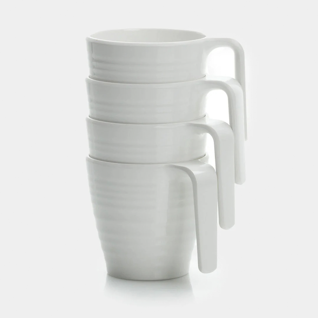 Flamefield Stacking Mug Becher 4er Set 350 ml soft white - Kochgeschirr-Sets