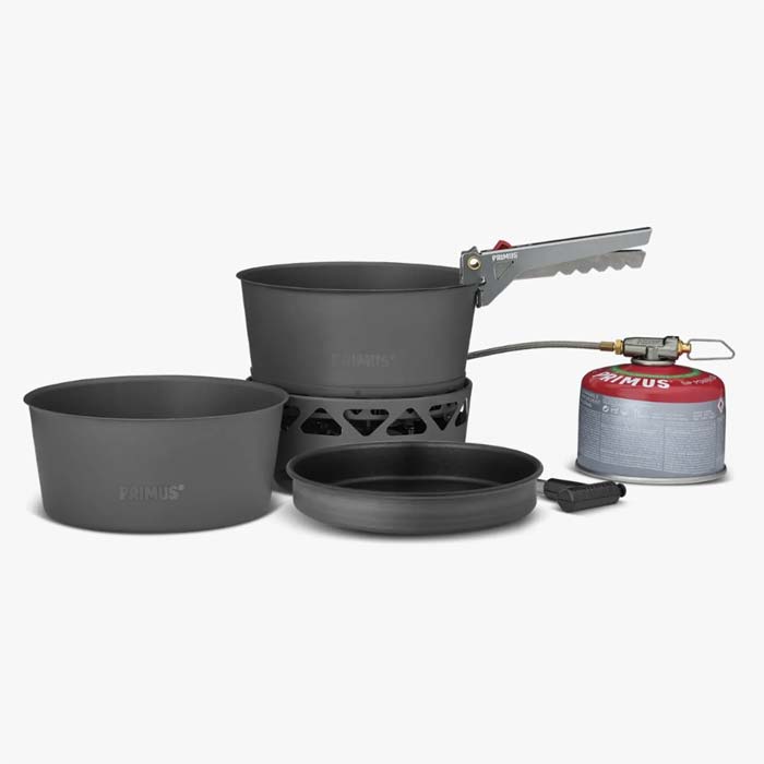 Primus PrimeTech Stove Set II Gaskocher 2000 W inklusive Kochgeschirrset 8 teilig Set
