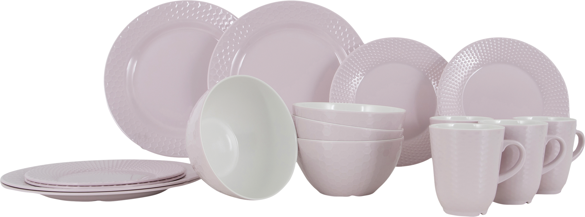 Gimex Royal Line Geschirr 16-tlg. pastel pink für 4