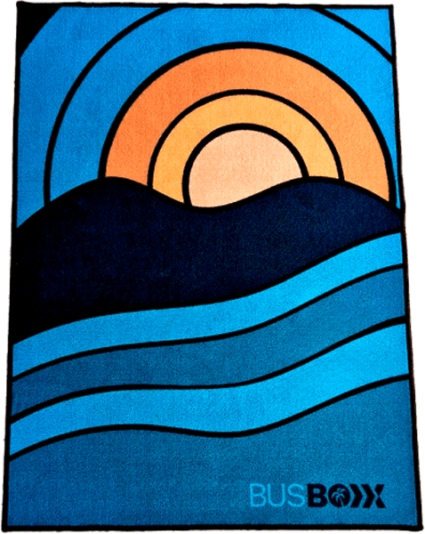 BusBoxx Teppich rugBoxx Sunrise für Coast/Ocean 106 cm x 100 cm - Vorzeltteppich & Zeltboden