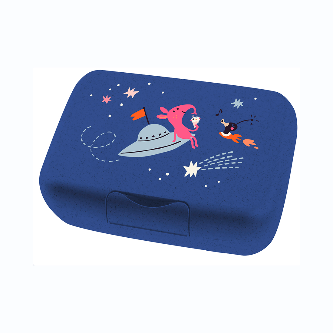 Koziol Candy L Box Lunchbox / Brotdose mit Trennschale organic blue space