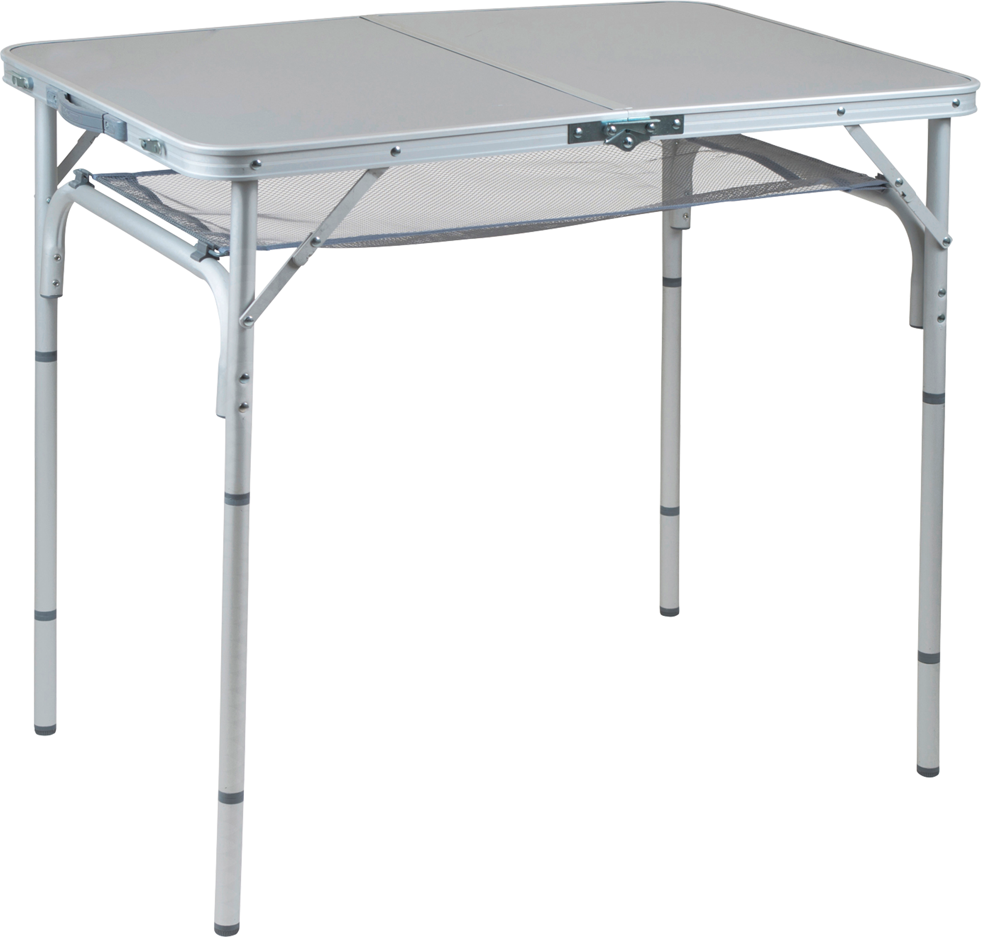 Aktive Mesa plegable de camping ajustable en altura 63089 Plateado| Swiminn