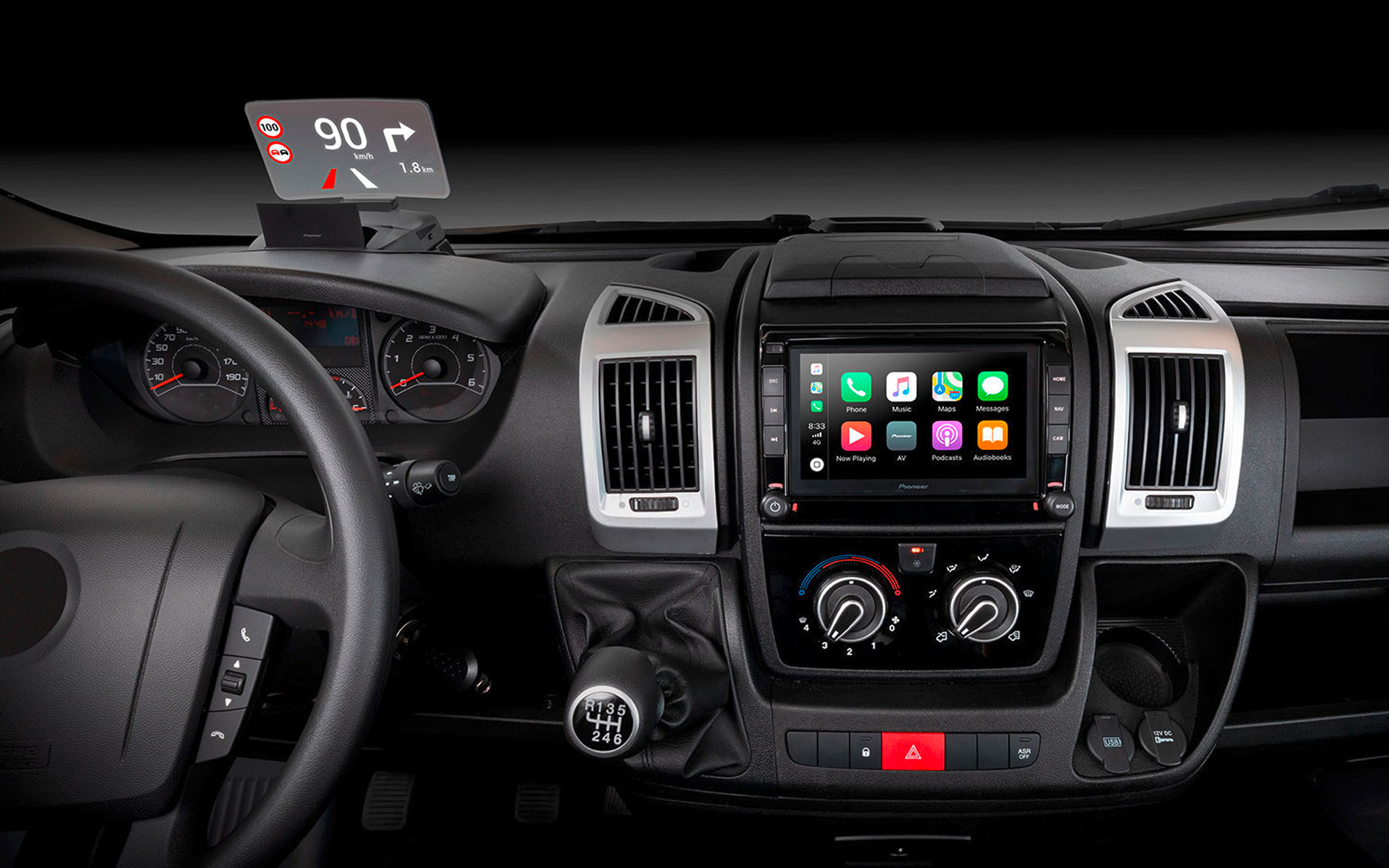 Pioneer Headup-Display Erweiterung für Fiat