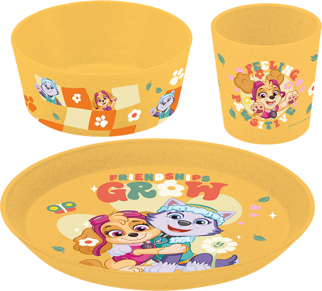 Koziol Connect Paw Patrol Geschirr-Set 3-tlg. yellow - Kunststoff und Melamin Geschirr-Sets