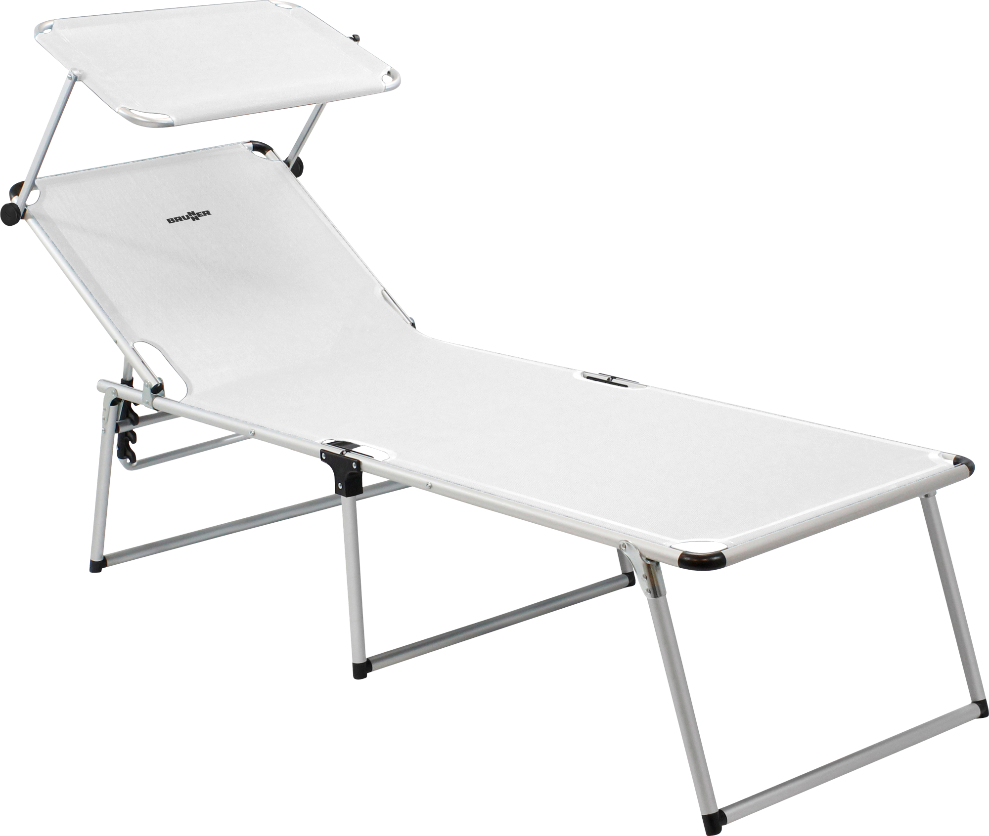 Brunner Malibu High Sonnenliege mit Sonnenschutz klappbar 195,5 x 62 x 48 cm