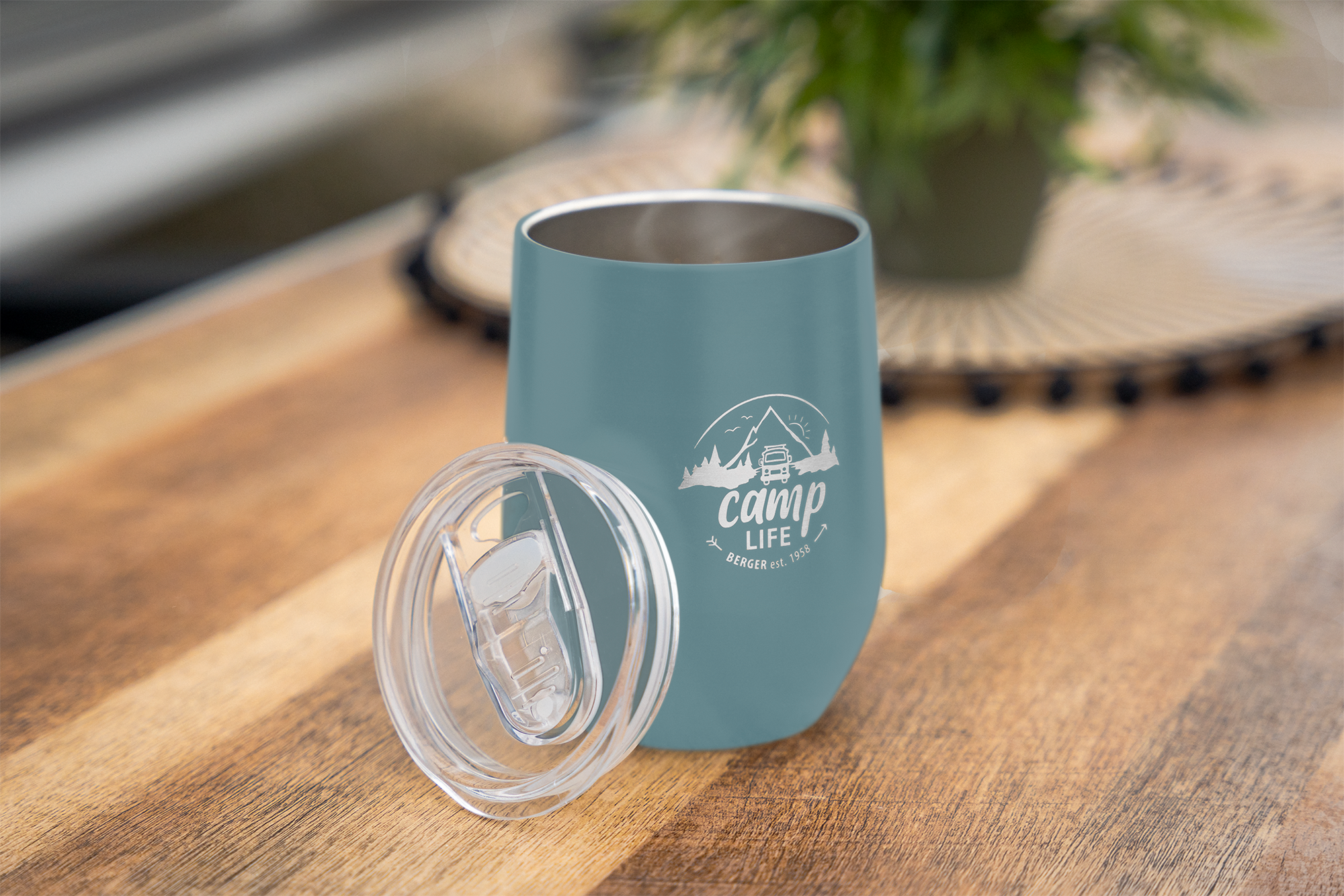 Camplife Edelstahl Thermo-Trinkbecher mit Deckel 360 ml blau - Isolierbecher