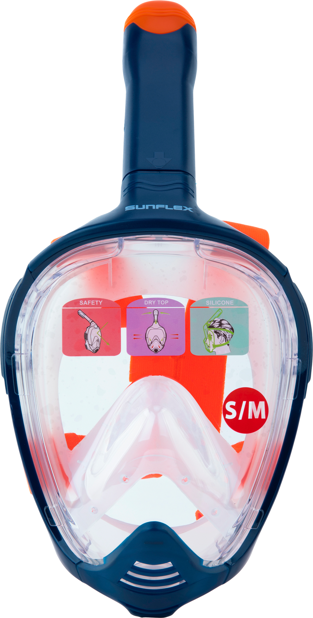 sunflex sport full face mask Kraken Vollgesichtsmaske zum Tauchen für Kinder und Jugendliche S/M für Kinder ab 10