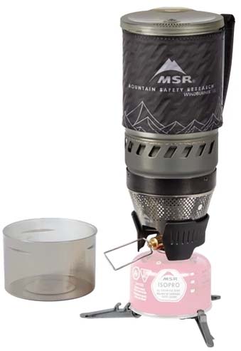 MSR WindBurner Personal Stove System Outdoor-Kochsystem mit Windschutz 1 Liter schwarz, Gaskocher - Kartuschenkocher