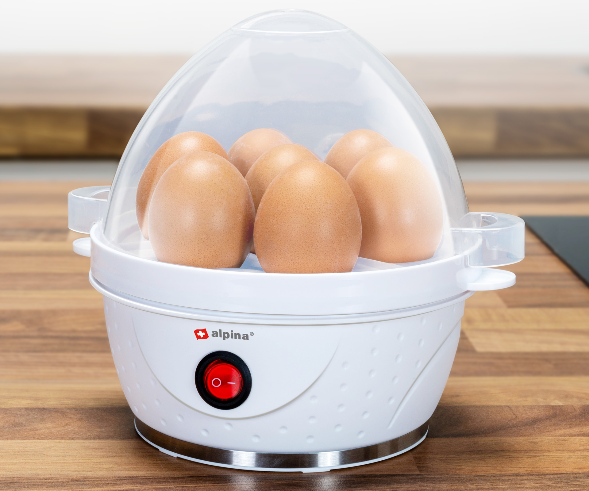 Alpina Eierkocher für 7 Eier 320–380 W mit Messbecher - Kochgeräte & sonstiges