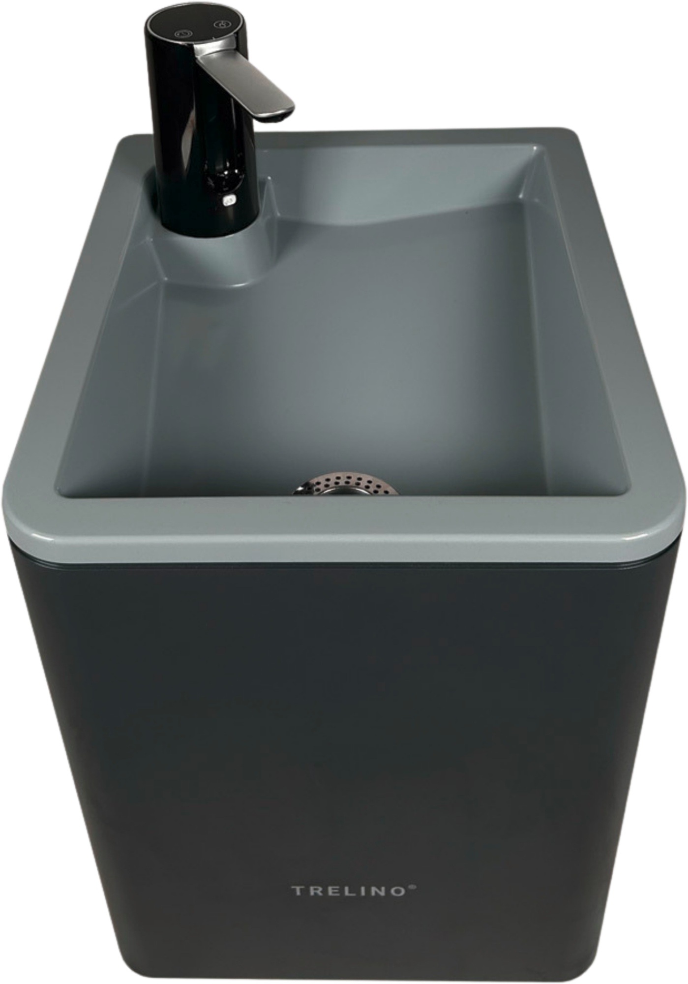 Trelino Splash Waschbecken L mobiles Waschbecken 10 Liter anthrazit - Waschbecken