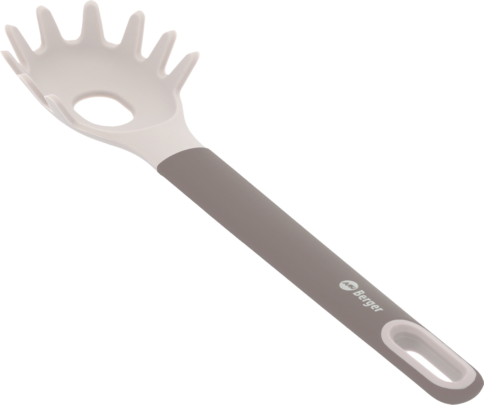 Berger Pastalöffel aus Silikon/Kunststoff grau