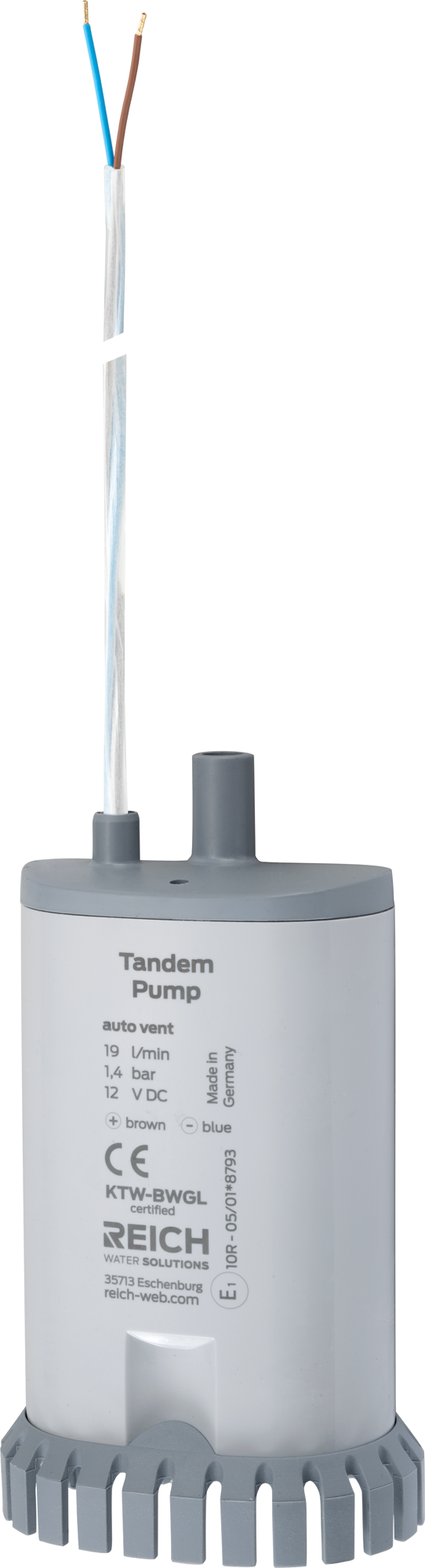 Reich Tandem Tauchpumpe mit Rückschlagventil 12V 1,4 bar 19